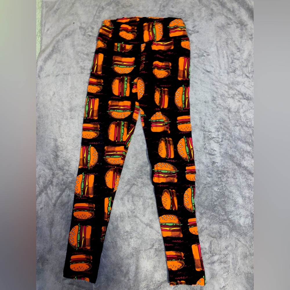 LuLaRoe (Onesize) Cheeseburger Patterned Leggings